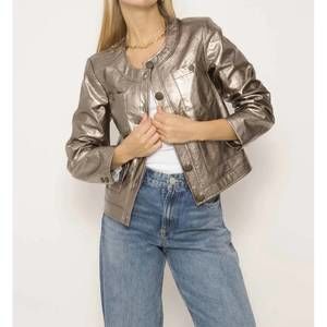 NEW CENTRAL PARK WEST arden vegan lady jacket in silver